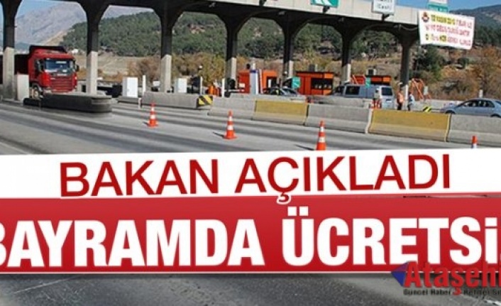 kurban bayrami tatili boyunca ucretsiz