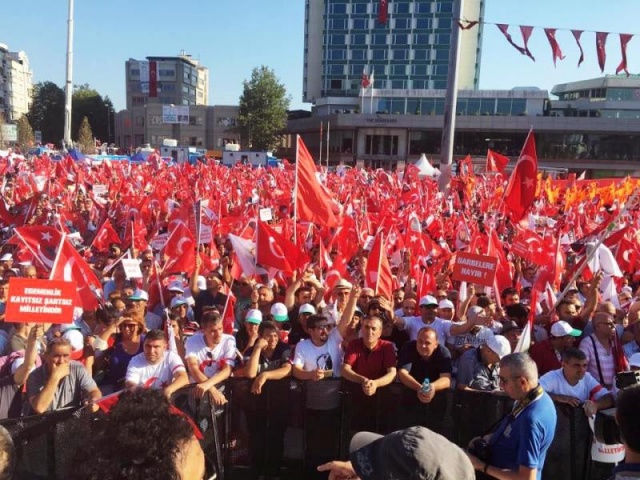 CHP'den Taksim'de Demokrasiye Karşı, Darbe Girişimi Protesto Mitingi, 2016