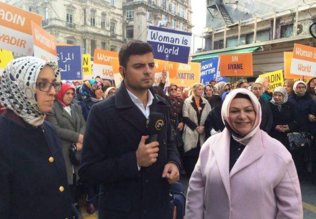 Ak Parti Kadına Şiddeti Protosto Yürüyüşü Taksim 2016
