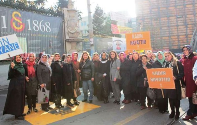 Ak Parti Kadına Şiddeti Protosto Yürüyüşü Taksim 2016