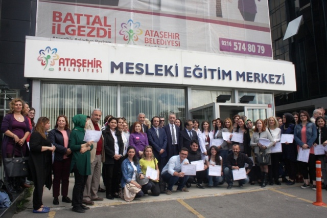 ATAMEM, ataşehir Belediyesi, Meslek Eğitim Merkezi Kursiyerleri, Sertifikalarını aldı
