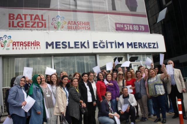 ATAMEM, ataşehir Belediyesi, Meslek Eğitim Merkezi Kursiyerleri, Sertifikalarını aldı