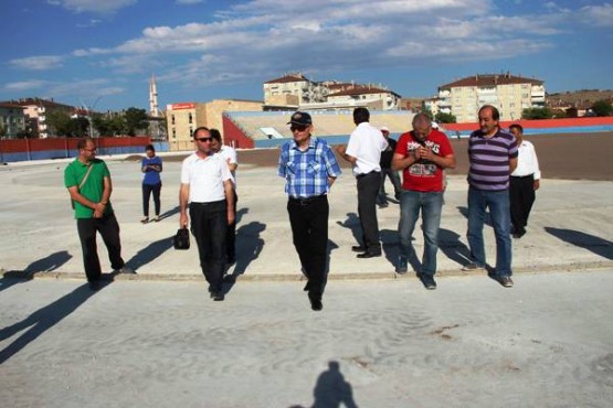 Çankırı Valisi Vahdettin Özcan, Spor Tesisi denetlemesi