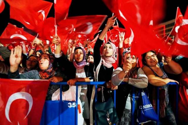 İstanbul Bogaziçi Köprüsü, Darbe girişimi Protesto Yürüyüşü 2016