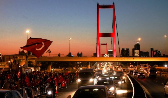 İstanbul Bogaziçi Köprüsü, Darbe girişimi Protesto Yürüyüşü 2016