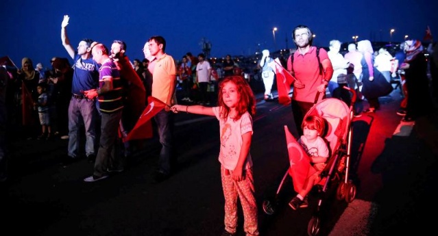 İstanbul Bogaziçi Köprüsü, Darbe girişimi Protesto Yürüyüşü 2016