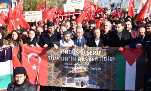 İsrail Amerika, Kudüs İşgali Ataşehir'de Protesto Edildi 2017