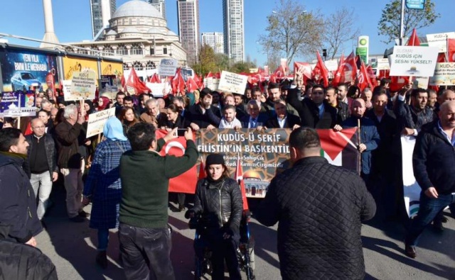 İsrail Amerika, Kudüs İşgali Ataşehir'de Protesto Edildi 2017