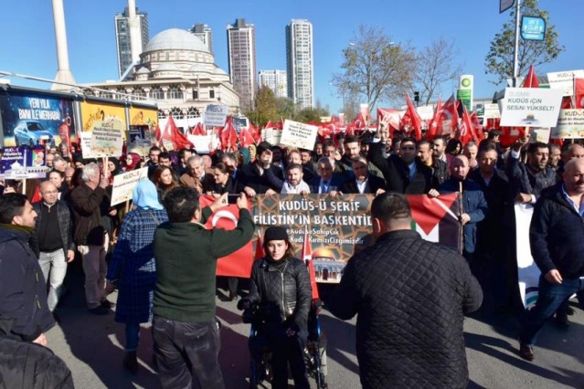 İsrail Amerika, Kudüs İşgali Ataşehir'de Protesto Edildi 2017