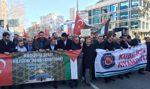 İsrail Amerika, Kudüs İşgali Ataşehir'de Protesto Edildi 2017