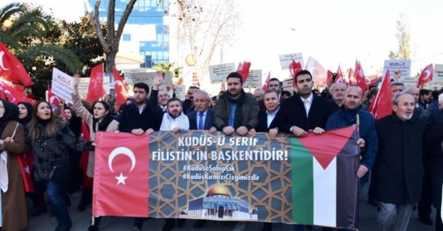 İsrail Amerika, Kudüs İşgali Ataşehir'de Protesto Edildi 2017