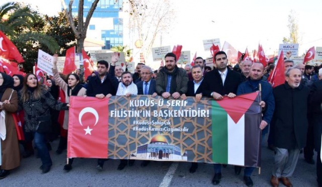 İsrail Amerika, Kudüs İşgali Ataşehir'de Protesto Edildi 2017