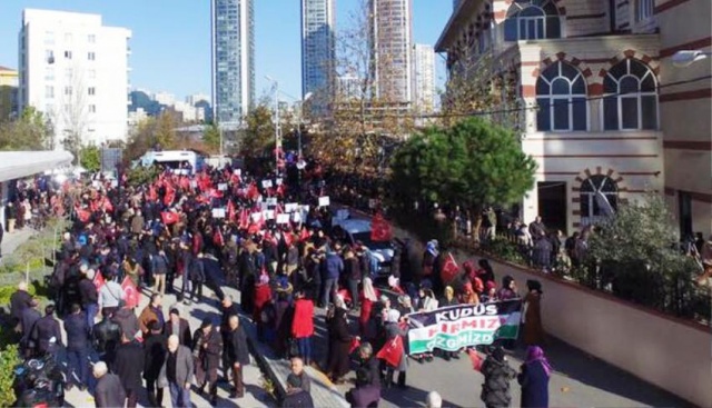 İsrail Amerika, Kudüs İşgali Ataşehir'de Protesto Edildi 2017