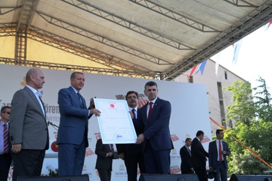 Sultanbeyli Tapu Töreni, Tayyip Erdogan 2015