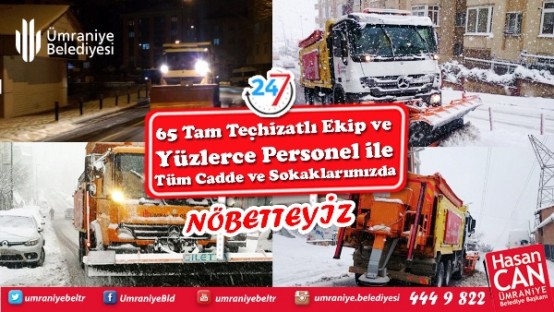ÜMRANİYE’DE KAR SEFERBERLİĞİ, 2015
