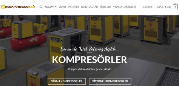 Kompresor Satış Sitesi - Kompresoral.com