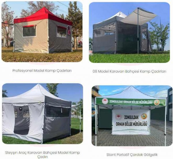 KLASS Konya Gazebo Kamp Çadırı Portatif Çardak Kam