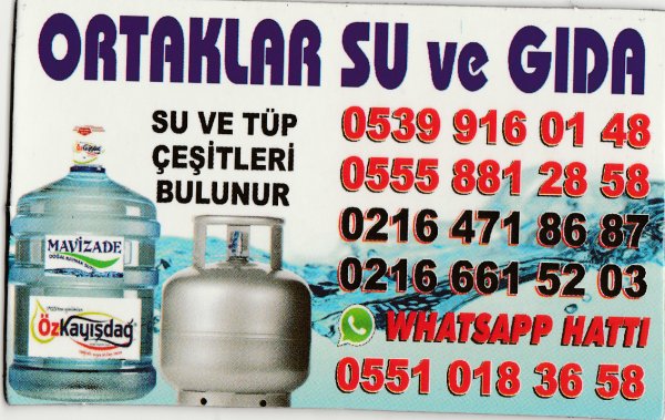 ORTAKLAR SU  ÖZ  KAYİŞDAĞİ BAYİİ
