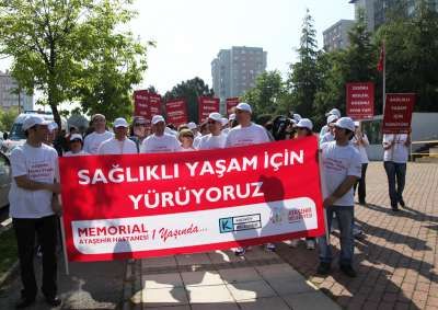 Ataşehirliler sağlıklı yaşam için yürüdü