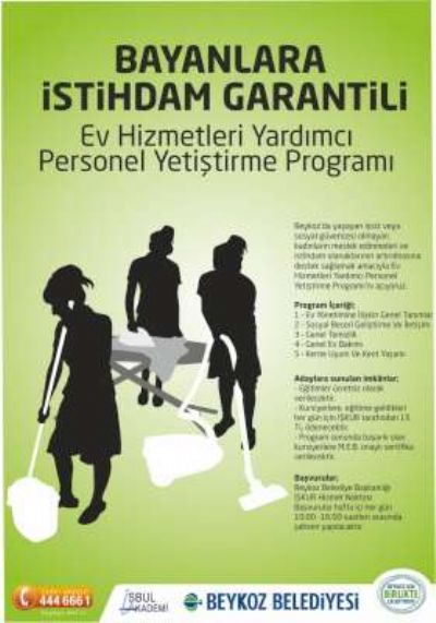 Beykoz Belediyesin'den Bayanlara İstihdam garantili kurs