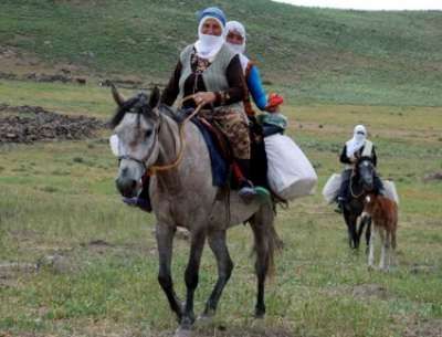 Hayvan sağmak için at sırtında 40 km