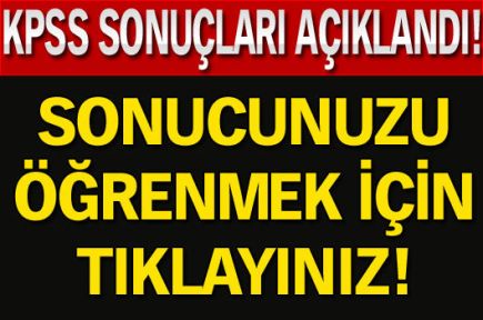 2012 KPSS sonuçları açıklandı!