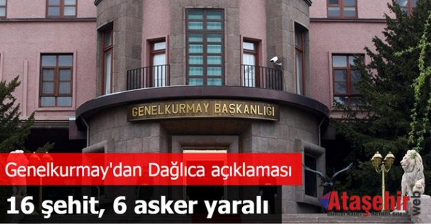 Dağlıca'da 16 şehit