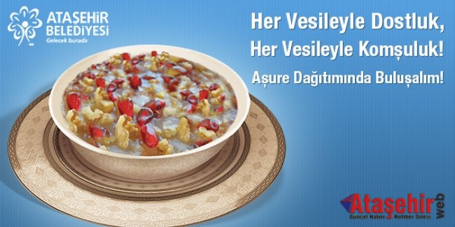 Ataşehir Belediyesi Ataşehir'de aşure dağıtıyor