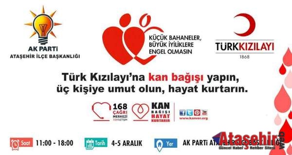 AK Parti Ataşehir'den "KAN BAĞIŞI" Kampanyası