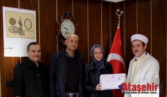 Ataşehir Müftlüğünde müslüman oldu