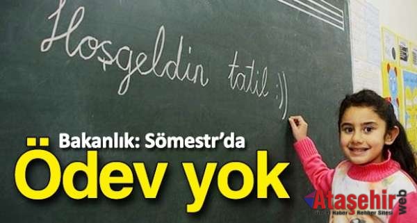 Öğrencilere yarıyıl tatilinde ödev verilmeyecek