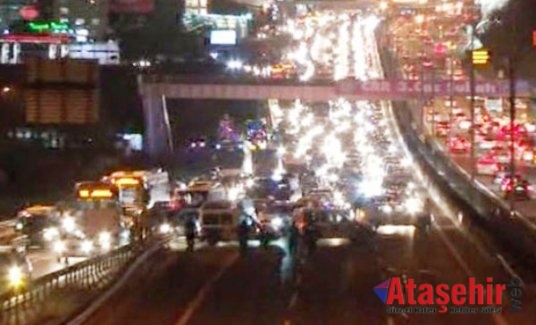 İstanbul-Göztepe Kavşağında şüpheli paket.