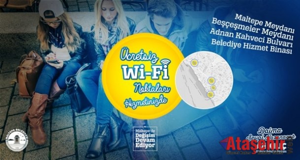 Maltepe Belediysi'nden ücretsiz internet