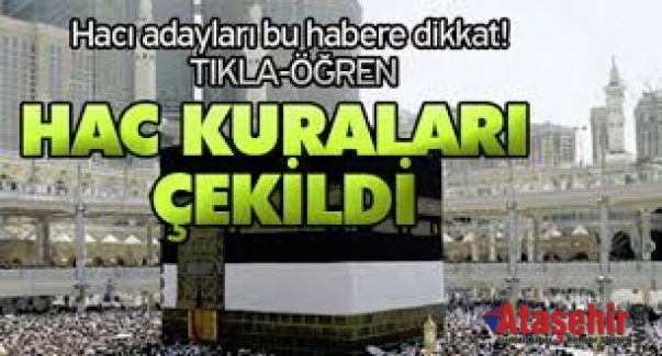 2016 Hac kuraları çekildi