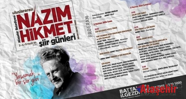 Ataşehir Belediyesi  “Uluslararası Nazım Hikmet Şiir Günleri” başlıyor
