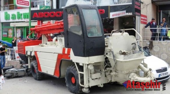 Ataşehir'de Beton pompası Dehşet Saçtı