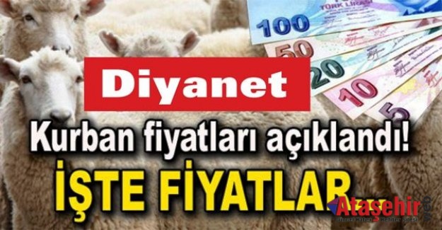 Diyanet Vakfı kurban bedellerini açıkladı
