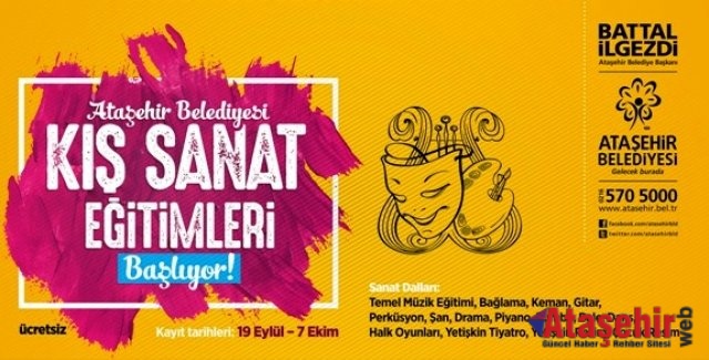 Ataşehir'de Kış Sanat Okulları başlıyor