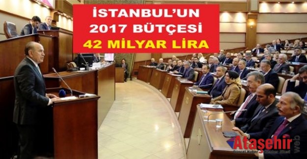 İSTANBUL’UN 2017 BÜTÇESİ 42 MİLYAR LİRA