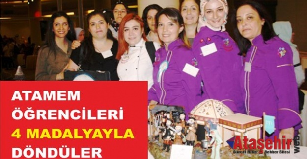 ATAMEM ÖĞRENCİLERİ 4 BRANŞDA 4 MADALYAYLA DÖNDÜLER
