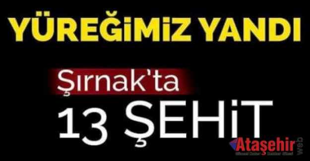 Şırnak’ta helikopter düştü: 13 şehit!