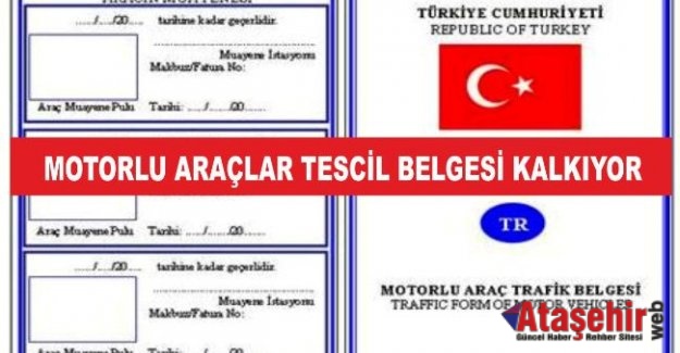 Motorlu Araç Trafik Belgesi Kalkıyor!