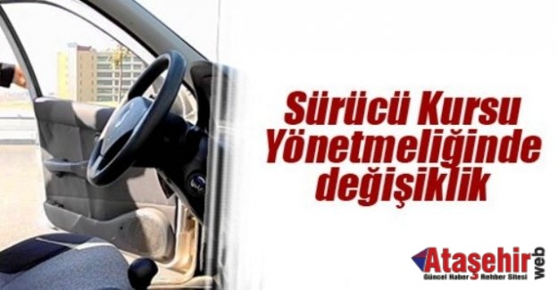 SÜRÜCÜ KURSU SINAVINDA DEĞİŞİKLİK
