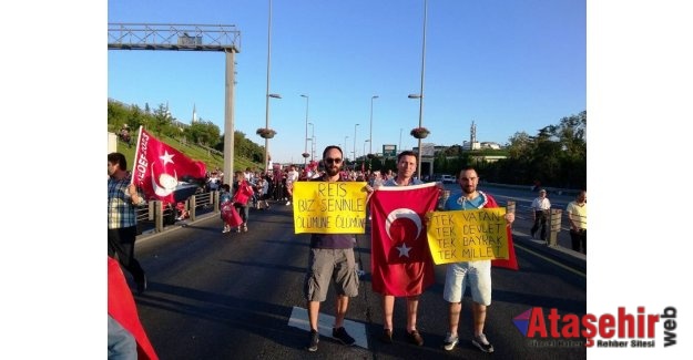15 Temmuz Şehitler Köprüsü'nde insan seli