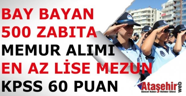 İBB SINAVLA 500 ZABITA MEMURU ALACAK