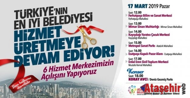 ATAŞEHİR’DE 6 SAATTE 6 AÇILIŞ YAPILACAK