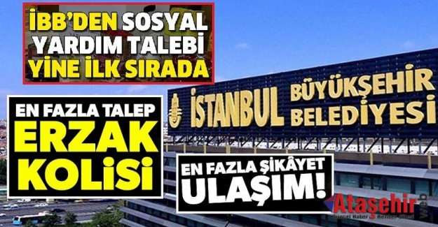 İBB'YE SOSYAL YARDIM TALEBİ YİNE İLK SIRADA