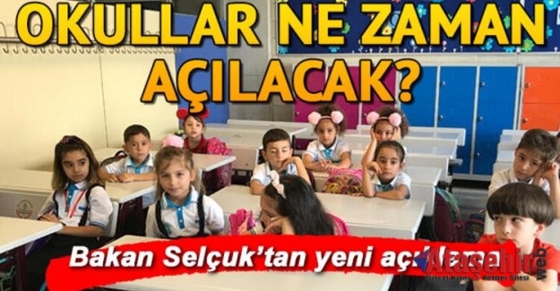 Bakan Selçuk açıkladı, Yüz yüze eğitim 21 Eylül'de başlayacak!