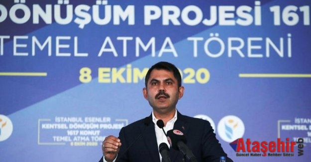 Bakan Kurum, Esenler'de 1617 konutun temelini attı