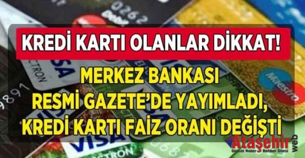Merkez Bankası kredi kartı gecikme faizlerini artırdı